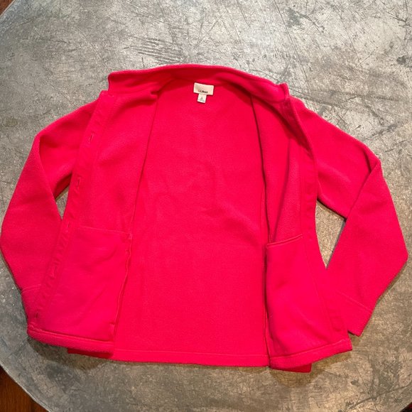 L.L. Bean Pink Polartec Fleece Button Up Cardigan - Picture 5 of 13